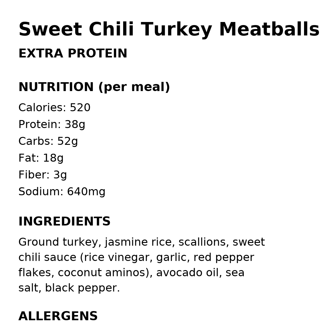 Sweet Chili Turkey Meatballs