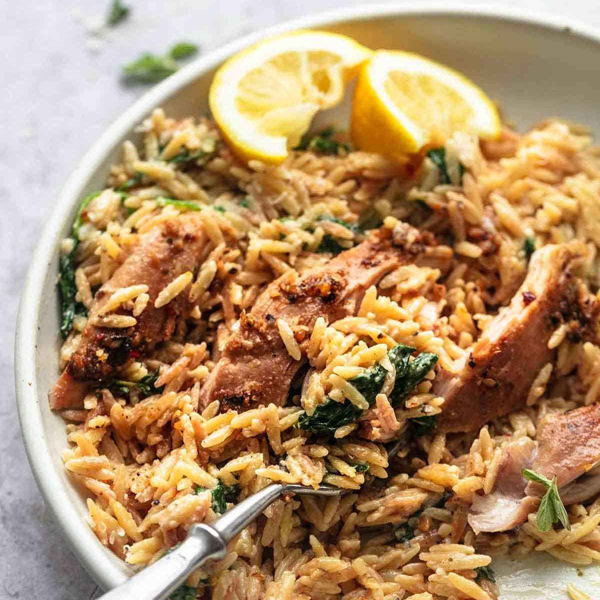 Greek-Style Chicken & Orzo